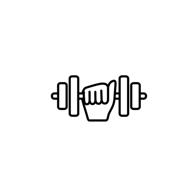 Illustration Vector Graphic Dumbbell Icon — Stock Vector