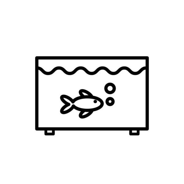 Illustration Vektorgrafik Des Aquarium Symbols Vorlage — Stockvektor