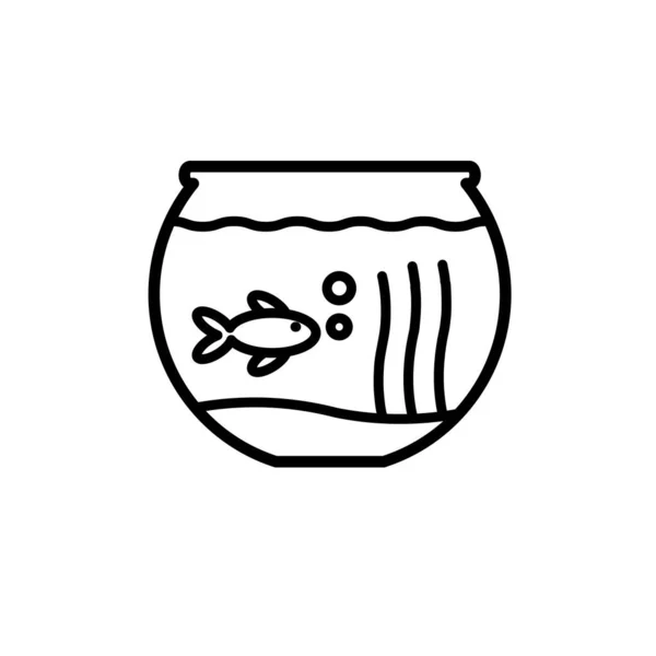 Illustration Vector Graphic Aquarium Icon Template — Stock Vector