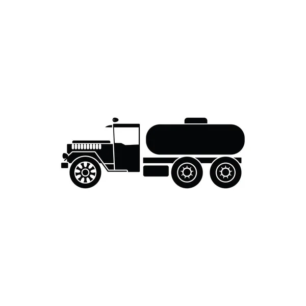 イラスト軍用トラックアイコンテンプレートのベクトルグラフィック — ストックベクタ