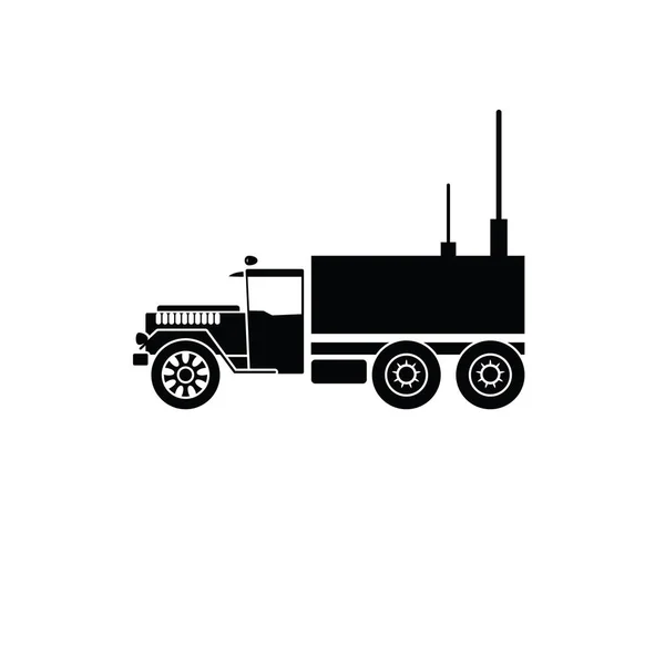 军用卡车图标模板的说明性矢量图形 — 图库矢量图片