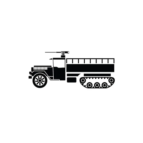 イラスト軍用トラックアイコンテンプレートのベクトルグラフィック — ストックベクタ