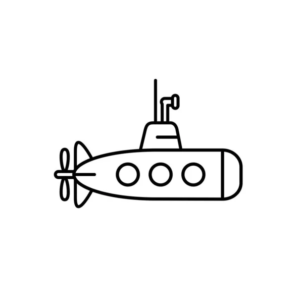 Ilustrační Vektorová Grafika Šablony Ikon Ponorky — Stockový vektor