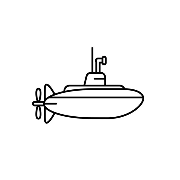 Illustration Vektorgrafik Ubåtsikonmallen — Stock vektor