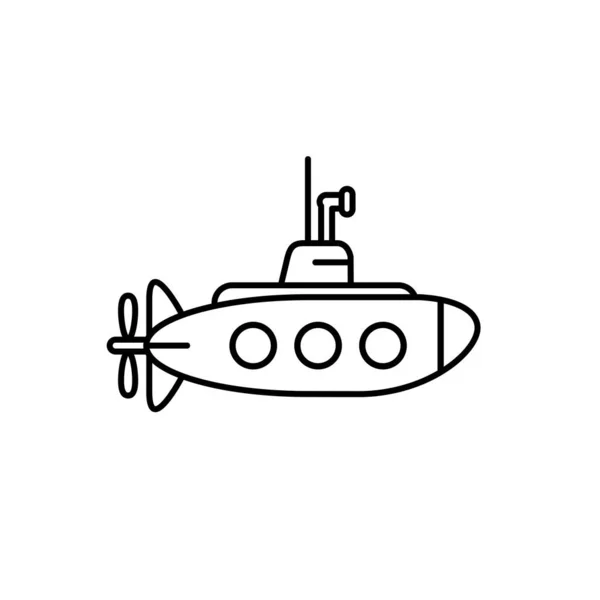 Ilustração Gráfico Vetorial Modelo Ícone Submarino — Vetor de Stock