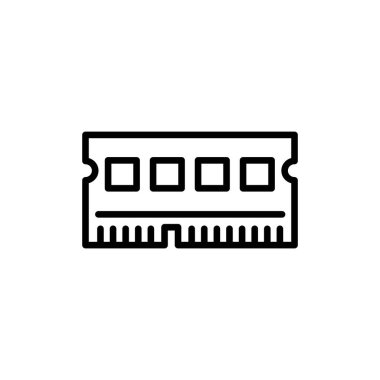 Bellek DDR simge şablonunun İllüstrasyon Vektörü grafiği