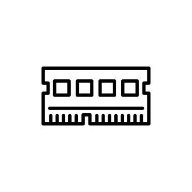 Bellek DDR simge şablonunun İllüstrasyon Vektörü grafiği