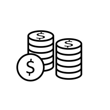 Para simgesi şablonunun İllüstrasyon Vektörü grafiği