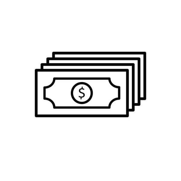 Ilustração Gráfico Vetorial Modelo Ícone Dinheiro — Vetor de Stock
