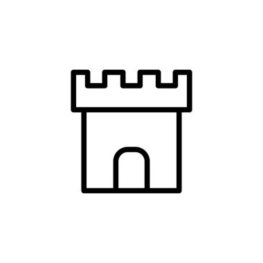 Kale simgesi şablonunun İllüstrasyon Vektörü grafiği