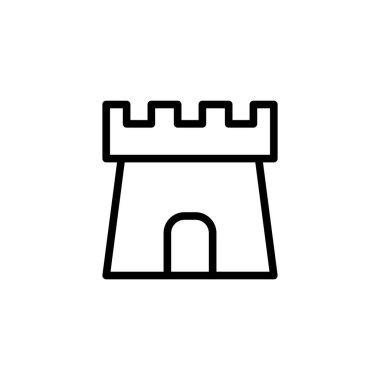 Kale simgesi şablonunun İllüstrasyon Vektörü grafiği