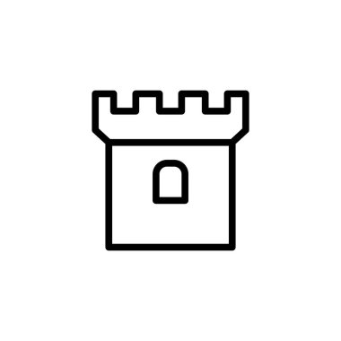 Kale simgesi şablonunun İllüstrasyon Vektörü grafiği