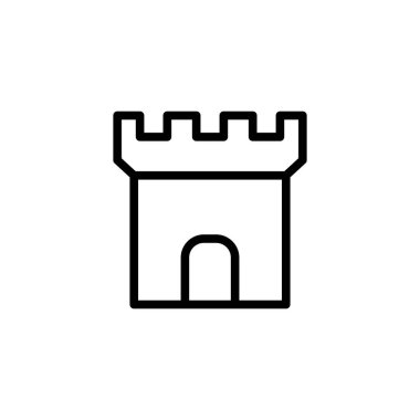 Kale simgesi şablonunun İllüstrasyon Vektörü grafiği