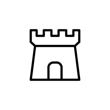 Kale simgesi şablonunun İllüstrasyon Vektörü grafiği