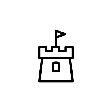 Kale simgesi şablonunun İllüstrasyon Vektörü grafiği