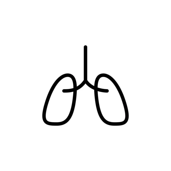 Illustration Vector Graphic Lungs Icon Template — Stock Vector