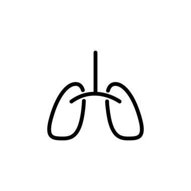 Akciğer simge şablonu çizimi
