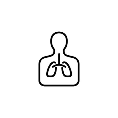 Akciğer simge şablonu çizimi