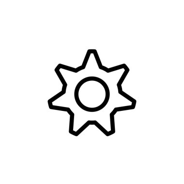 Vektör, illüstrasyon, dişli simgesi tasarım şablonu