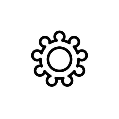 Vektör, illüstrasyon, dişli simgesi tasarım şablonu