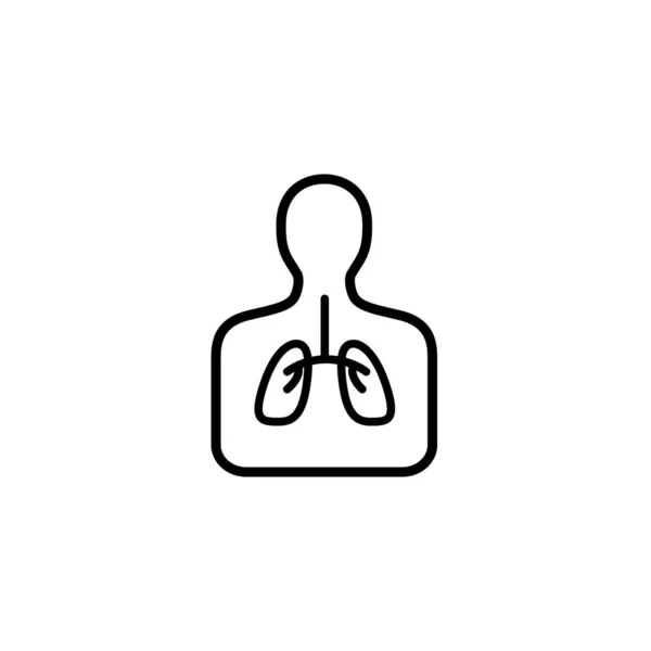 Illustration Graphique Vectoriel Modèle Icône Des Poumons — Image vectorielle