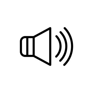 Vektör, hoparlör simgesi tasarım şablonu