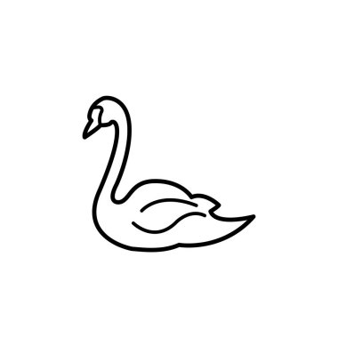 Vektör illüstrasyonu, kuğu simgesi tasarım şablonu