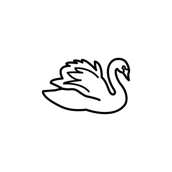 Vector Illustration Swan Icon Design Template — Stock Vector