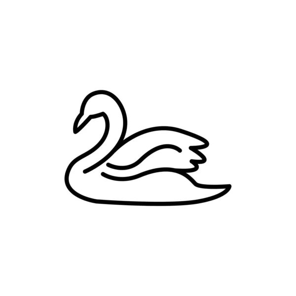 Vector Illustration Swan Icon Design Template — Stock Vector