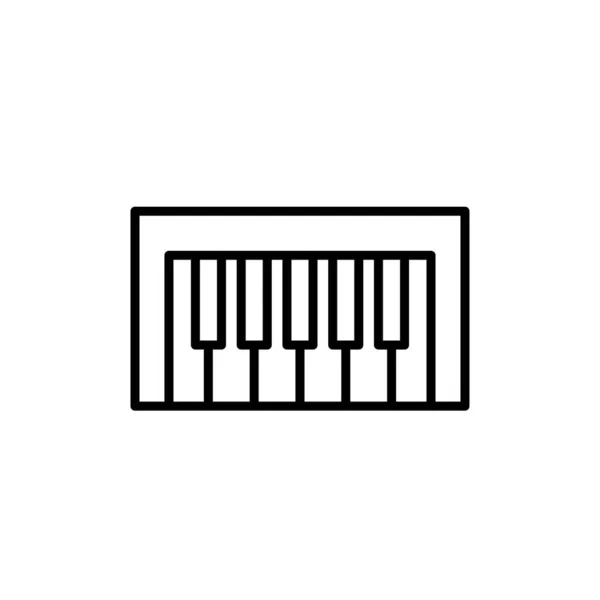 Vektor Illustration Tangentbord Synthesizer Ikon Design Mall — Stock vektor