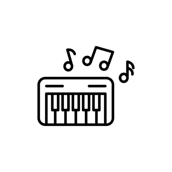 Vektör Illüstrasyonu Klavye Synthesizer Simge Tasarım Şablonu — Stok Vektör