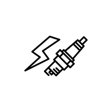 Vektör illüstrasyonu, buji simgesi tasarım şablonu