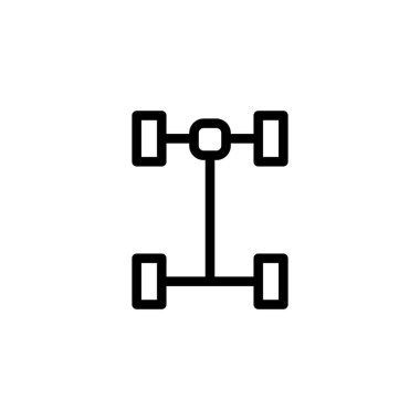 Vektör illüstrasyonu, şasi simgesi tasarım şablonu