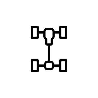 Vektör illüstrasyonu, şasi simgesi tasarım şablonu