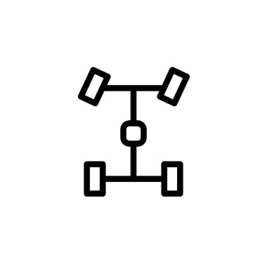 Vektör illüstrasyonu, şasi simgesi tasarım şablonu
