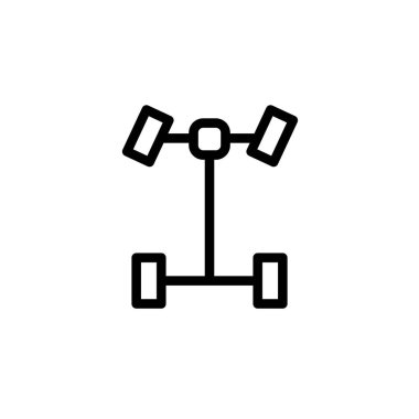 Vektör illüstrasyonu, şasi simgesi tasarım şablonu