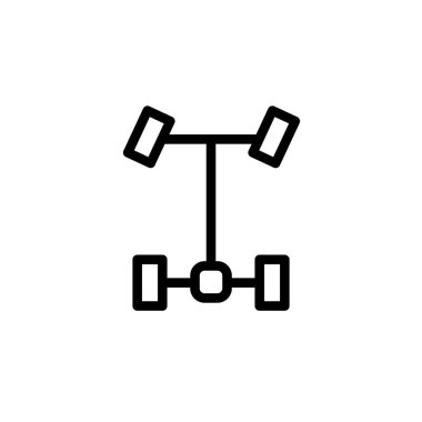 Vektör illüstrasyonu, şasi simgesi tasarım şablonu