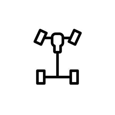 Vektör illüstrasyonu, şasi simgesi tasarım şablonu