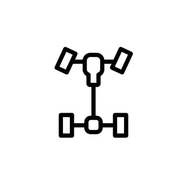 Vektör illüstrasyonu, şasi simgesi tasarım şablonu