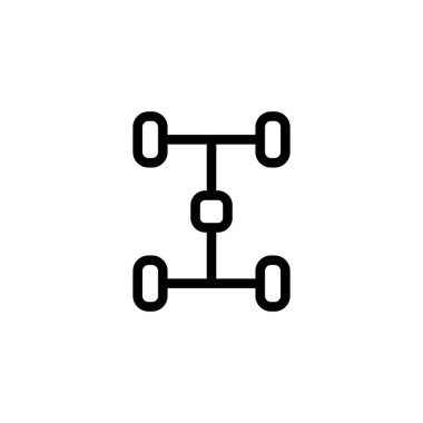 Vektör illüstrasyonu, şasi simgesi tasarım şablonu