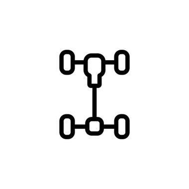 Vektör illüstrasyonu, şasi simgesi tasarım şablonu