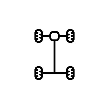 Vektör illüstrasyonu, şasi simgesi tasarım şablonu