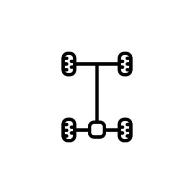 Vektör illüstrasyonu, şasi simgesi tasarım şablonu