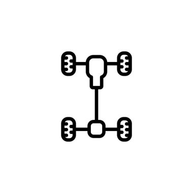 Vektör illüstrasyonu, şasi simgesi tasarım şablonu