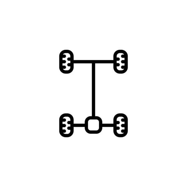 일러스트 Chassis 아이콘 템플릿 — 스톡 벡터