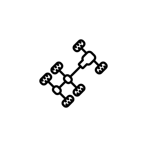 Vector Illustratie Chassis Pictogram Ontwerp Sjabloon — Stockvector