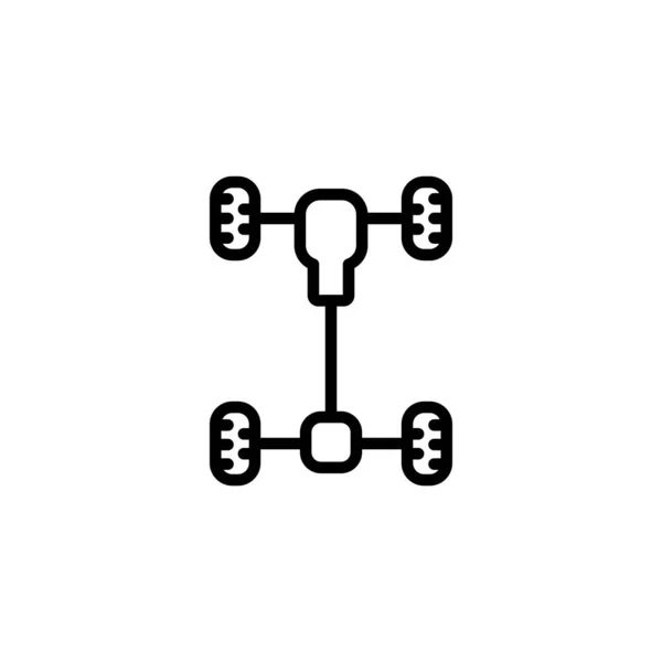 Vector Illustratie Chassis Pictogram Ontwerp Sjabloon — Stockvector