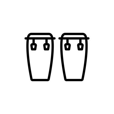 Vektör illüstrasyonu, konga simgesi tasarım şablonu