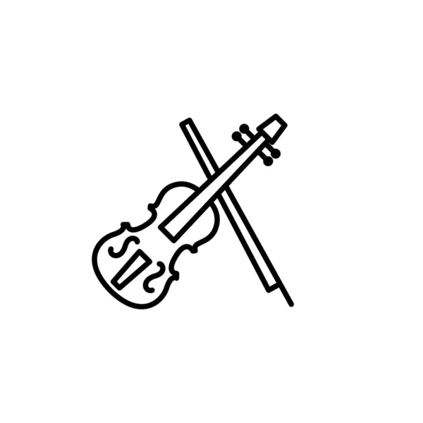 Ilustración Vectorial Plantilla Diseño Ícono Violín — Vector de stock