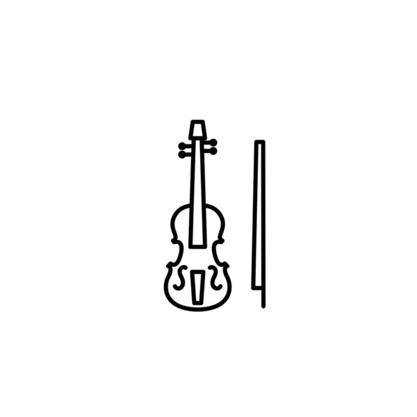 Illustrazione Vettoriale Modello Icona Violino — Vettoriale Stock